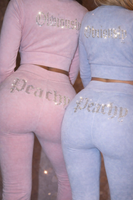 Obviously Peachy Velour Set
