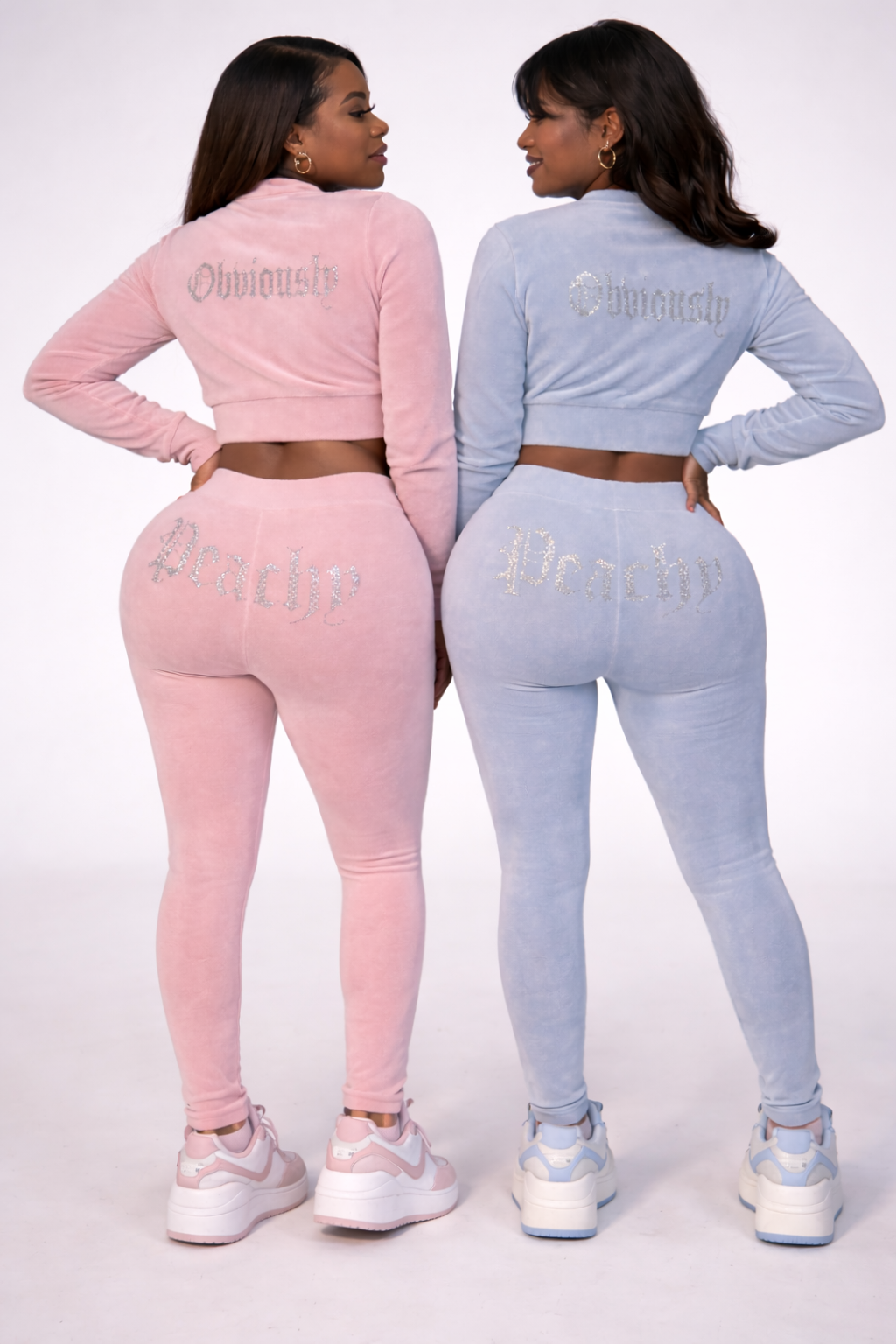 Obviously Peachy Velour Set